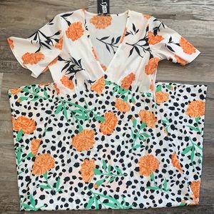 ASOS | Mixed Print Midi Dress